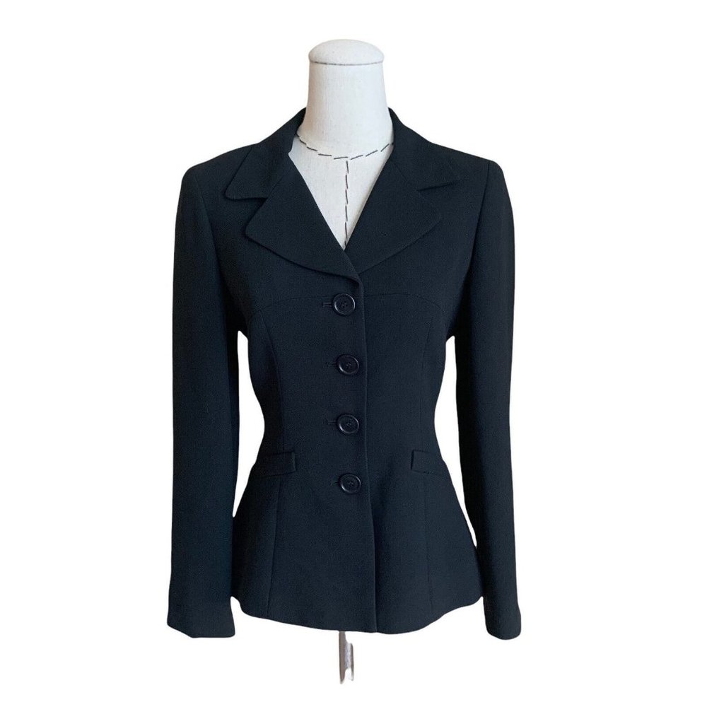 NWT Vintage 90s BEBE Black Jacket Blazer Fitted Rachel Green Size 4